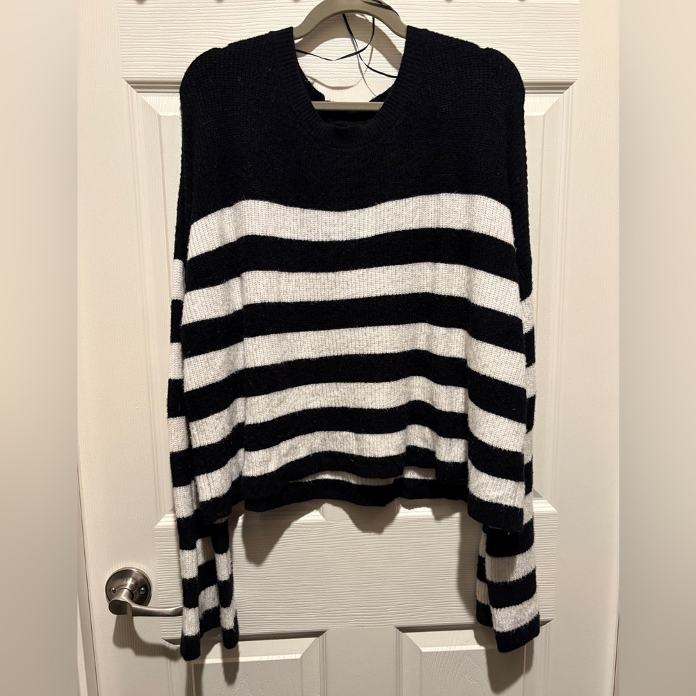 Black and White Striped Sweater